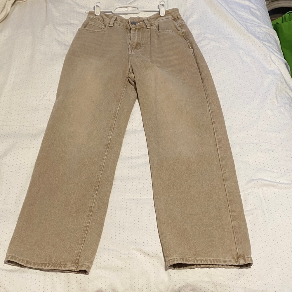 SHEIN Beige Straight Leg Women's Pants